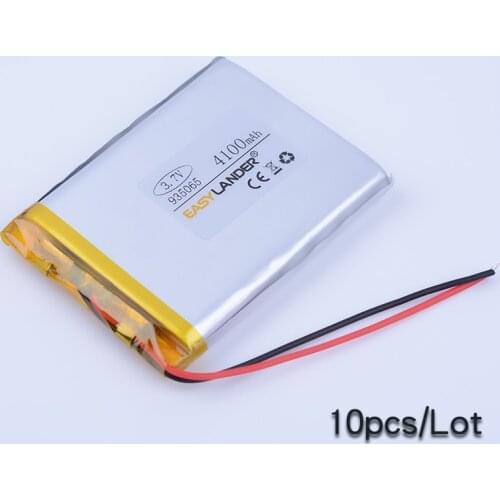 10pcs/Lot 935065 3.7V 4100mAh Rechargeable li Polymer Li-ion Battery For lectronic part DIY Speaker Smart clothes power bank