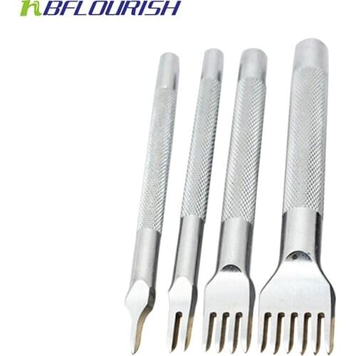 Free Ship High Quality Leather Craft Tool Hole Punches Stitching Punch Flat Chisel 4mm Leather Hole Tool ferramentas de couro