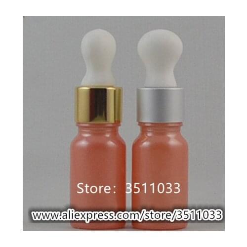 10ml Pink Color Glass Essential Oil Bottle Rubber Pipette Glass Bottle Cosmetic Pink Glass Dropping Pipette Bottle Bottle 30pcs