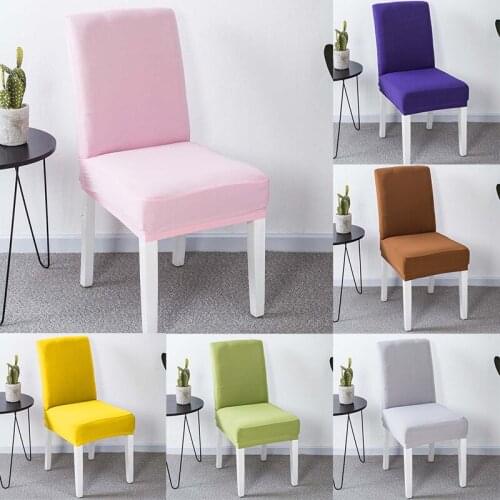 Chair Cover Detachable Thin Solid Stretch Chair Cover Banquet Seat Cover Washable Slipcovers Home Hotel
