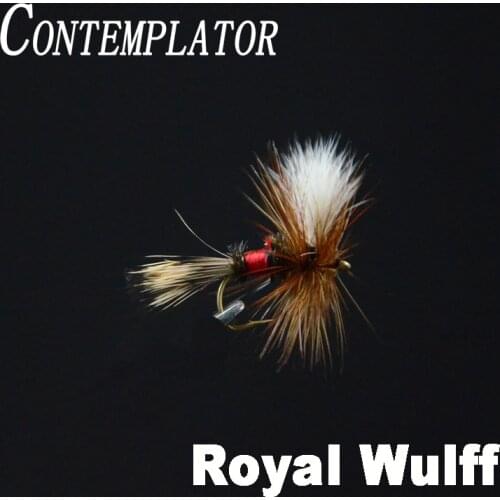 CONTEMPLATOR 5pcs 12#Royal Wulff dry fly bait attractor pattern resembled flying ant/mayfiles popular fly fishing artificial fly
