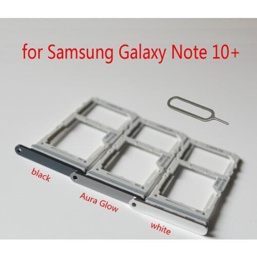 Sim Tray SD Card Holder For Samsung Note10+ N975 N975F Galaxy Note 10 + Plus Original Phone Housing SIM SD Card Adapter Slot