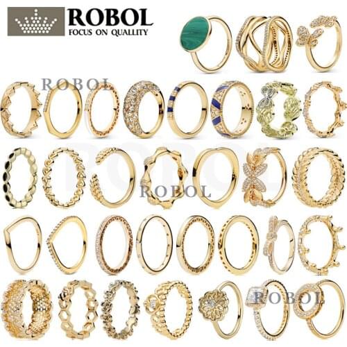 High-quality Boutique 925 Sterling Silver Ring, Original Handmade Zircon Gold-plated Tone, A Variety of Options, New Autumn