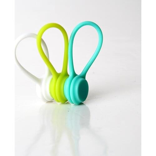 3 pcs/lot Multi functional Magnet Earphone Headset Type Cord Winder Cable Holder Organizer Clips Multi-color new