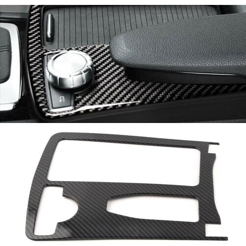 Carbon Fiber Car ABS Armrest Cup Holder Panel For Mercedes Benz W204 C-Class C180 C200 2008 2009 2010 2011 2012 2013