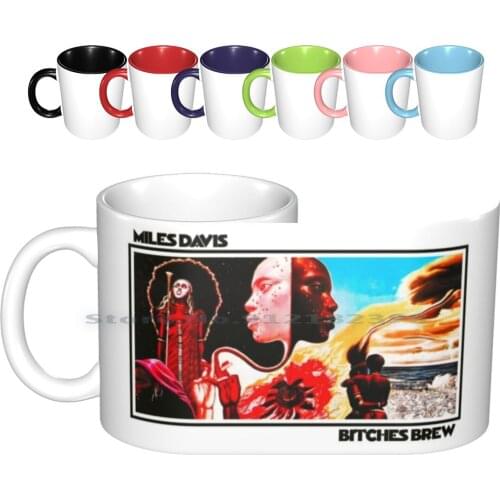 Brew-Full Ceramic Mugs Coffee Cups Milk Tea Mug Miles Davis Brew Jazz 70s Seventies Chick Corea Music Soul Trumpet Trumpeter