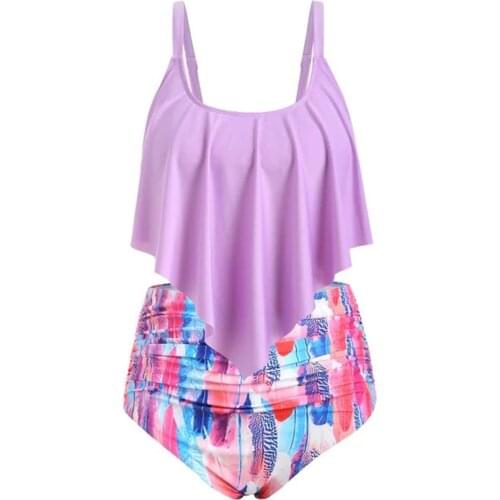 Push Up Bikini Set Women Ruffle Biquini Swimwear High Waisted Sexy Two Pieces Brazilian Swimsuit Maillot De Bain Dropshipping