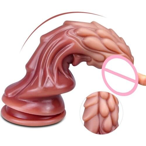 19CM Realistic Dildo Dragon Shape Butt Anal Sex Toys Dildos Vaginal Stimulation Tool Female Masturbator Handheld Sexules toys