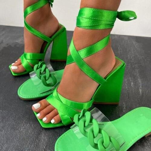 IPPEUM Women Luxury Designer Shoes Triangle Heel Cross Strap High Heel Sandals босоножки летние Sandales Plateforme