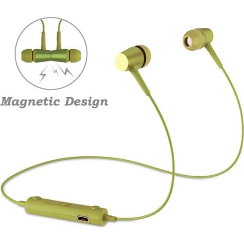 Bluetooth Earphone Sports, Neckband Magnetic, Wireless Stereo Earbuds, Heavy Bass With Mic, For All Phones