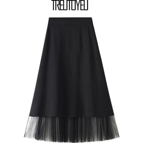 Treutoyeu Women's Knitted Skirts
