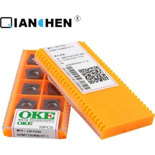 OKE 10pcs/lot High Precision Highperformance High Strength CNC SPMT120408-HT-1 OP1030 Industry Carbide Inserts Hard Alloy