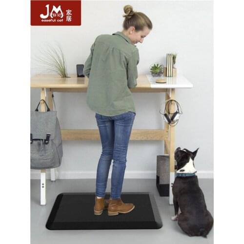 Comfortable anti-skid mat, long standing office anti-fatigue elastic foot mat, ergonomic design, kitchen mat waterproof 20 x 38