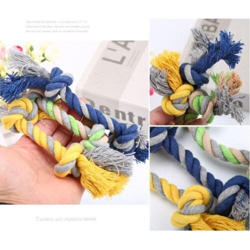 Dog Bite Rope Toys Pet Grind Tooth Toys Cotton Rope Material Harmless Dogs Tooth Cleaning Toys Pet Dog Rope Toys