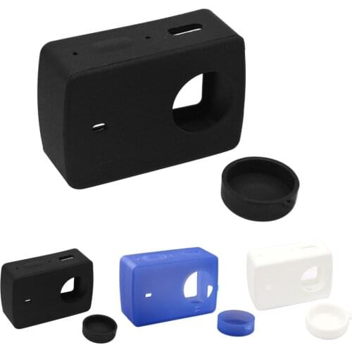 Gosear Silicone Protective Cover Protector Case Shell Skin Lens Cap for Xiaomi Yi 4 K XiaoYi 2 II Xiomi 4K Action Camera Gadget