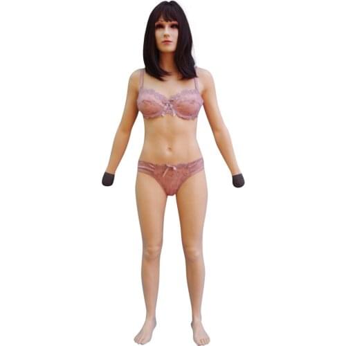 Eyung Silicone Female Mask Whole Body Suit With Breast Plate Drag Queen Silicone Breast Forms Full Bodysuit With Arms And Masks