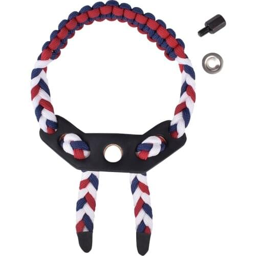 1X Archery Bow Wrist Sling Adjustable Braided Cord Rope Hunting for Compound Bow Outdoor Shooting Hunting Free Shipping