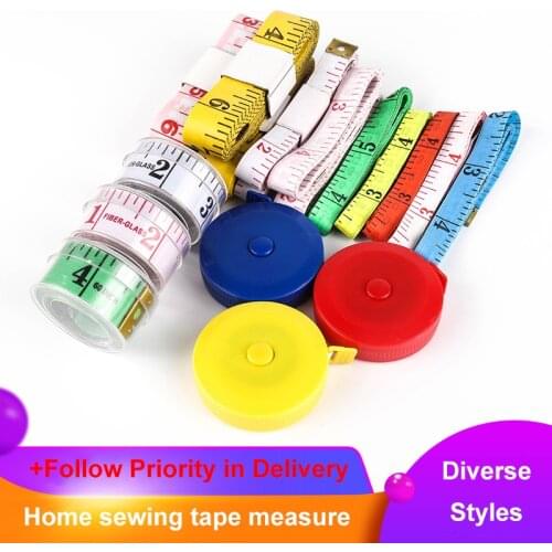 1pcs Body Measuring Ruler Sewing Tailor Tape Measure Soft Flat Sewing Ruler Meter Sewing Measuring Tape Random Color