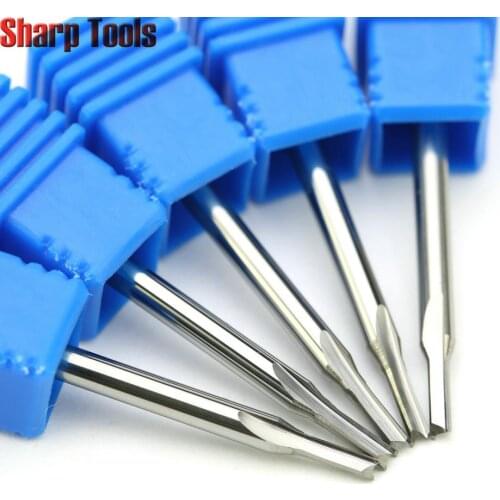 10 pcs 3.175mm 2 flutes straight micro end mill, tungsten carbide cutter, mill tools, cnc router tools for foam,EVA,MDF,wood,PVC