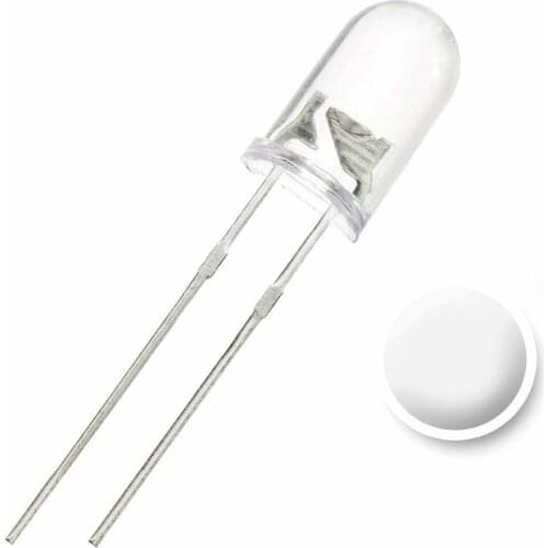 5MM Warm White Water Clear Lens LED Diode - Pack of 50