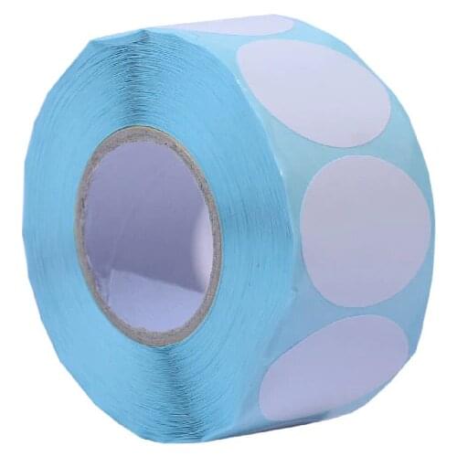 8~100MM Diameter Adhesive Circle Thermal Sticker Paper Thermal Label Roll, White Round Stickers, 1 Rolls, Packing Seal Label