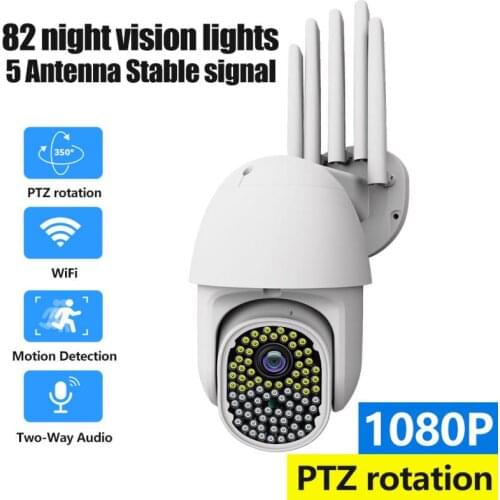 82 LED 1080P WIFI IP Camera Consumer Camcorder Wireless Outdoor CCTV PTZ Smart Home Security IR Cam