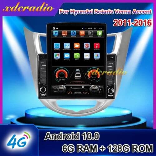 Xdcradio 10.4" Tesla Style Screen Android 10.0 For Hyundai Solaris Verna Accent Car Radio Navigation Auto DVD Multimedia Player