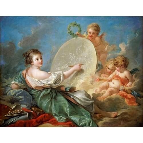 Free shipping classic religious figure drawing angels canvas painting prints oil painting on canvas wall art decoration picture