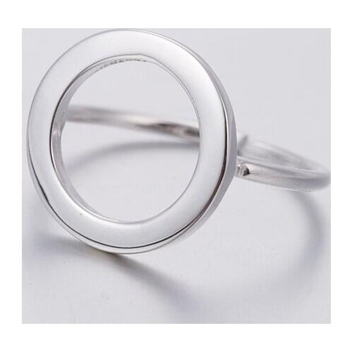 Bohemian Vintage Silver Color Circle Rings for Women Female Engagement Rings Fashion Jewelry Simple Finger Ring Christmas Gifts