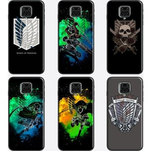 Wings of Freedom Attack On Titan Case For Xiaomi Redmi Note 9 Pro 7 8 8T 9S Note 10 Pro Coque For Redmi 9T 9C 9A 8A 7A K40