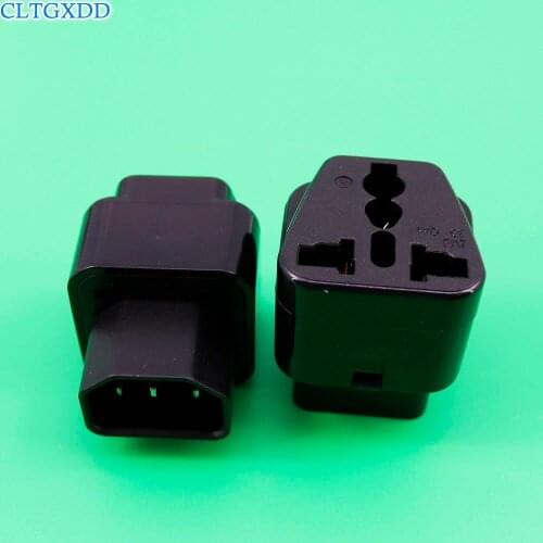 Cltgxdd UPS IEC C14 to Universal Female AU US UK EU 2/3 Pin Socket Power Adapter AC Plug
