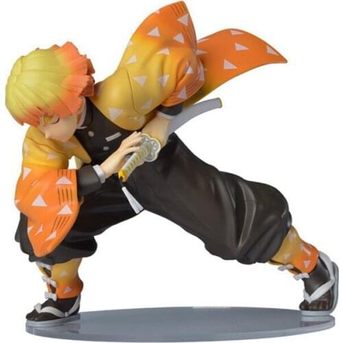 Demon Slayer Kimetsu Yaiba Zenitsu Agatsuma Premium Action Figure Figurines Toy Doll Brinquedos Figurals SPM Model Gift T30