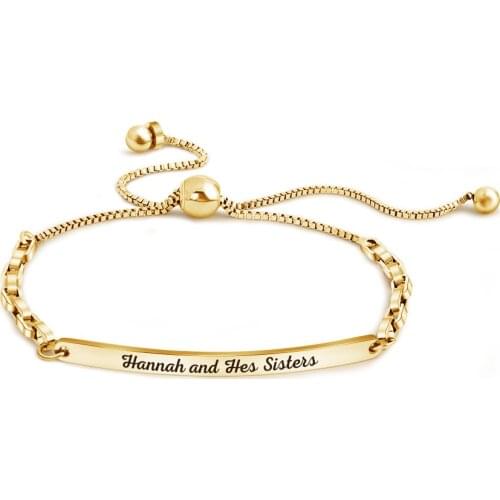 Custom Personalized Initial Bracelets Stainless Steel Her Jewelry for Wife Girl Women Long Distance Relationship Gifts Romantic