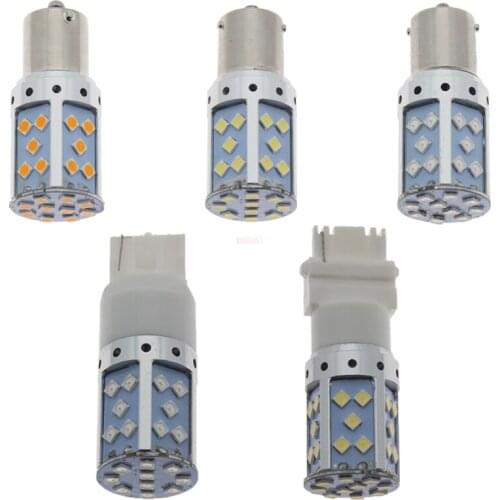 2Pcs Canbus PY21W BAU15S 1156 LED BA15S T20 7440 35 SMD 3030 Car Stop Lights Turn Signal Light For Renault VestaSignal Lamp