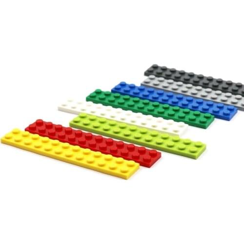 Bulk 100 Pieces MOC City Police House Accessories Plate 2X12 Kids DIY Game Parts Building Blocks 2445 Christmas Technical Toys