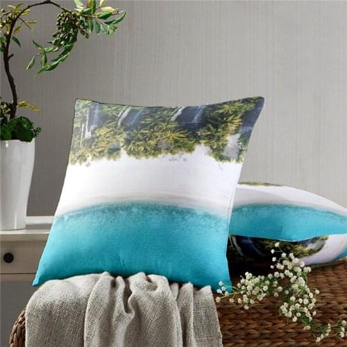 Beautiful Seaside Pillow Case Decoration Sofa Cushion Pillow Case Bed Pillow Case Home Decoration Car Pillow Case