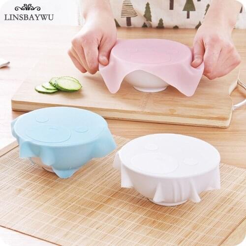 LINSBAYWU Multi-functional Silicone Food Storage Cover Practical Reusable Multi-Functional Refrigerator Wrap Cling Kithen Tool
