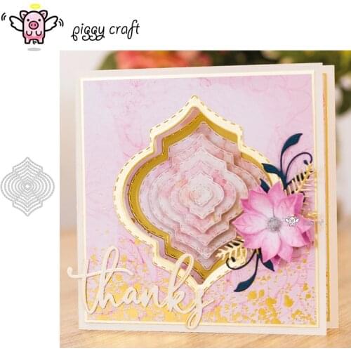 Piggy Craft metal cutting dies cut die mold 8Pcs Irregular frame Scrapbook paper craft knife mould blade punch stencils dies