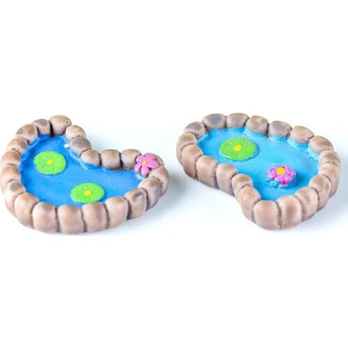 2pc Miniature Pool Lotus Pond Home Garden Bonsai Decoration Mini Toy Craft Ornaments Micro Decor DIY Gift Drop Shipping