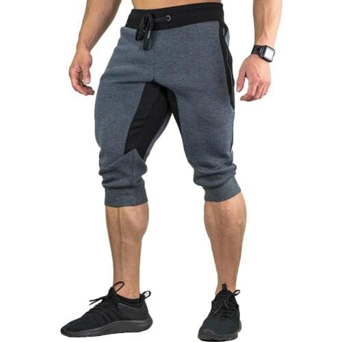 Men Shorts Casual Color Block Two practical pockets Drawstring Capris Trousers Loose Sports Shorts Summer 2021