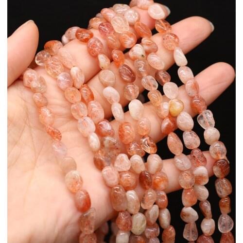 New Reiki Heal Sun Stone String Beads Natural Stone Bead Irregular for Jewelry Making Bracelet Necklace Crafts Accessories