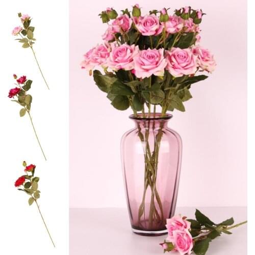 Single Rose 1 Stem Two Flowers 2 Buds Great for Wedding Mothers Day Valentine’s Day
