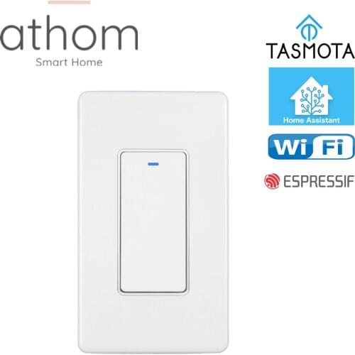ATHOM US switch pre flashed tasmota ESP8266 based WiFi switch touch key 1 gang 2 gang