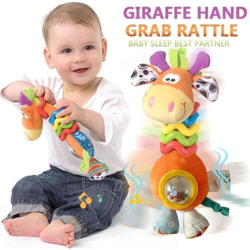 Rattles Toys For Baby Infant Toddler Children 0-12 Months Oyuncak Cartoon Plush Giraffe Baby Toys Educational Baby Stroller Toys