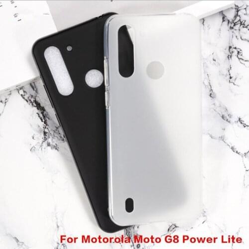 Motorola G8 Power Lite Silicon Cover Soft TPU Matte Black Phone Protector Shell Moto G8 Power Lite Capa Coque Back Cover Case