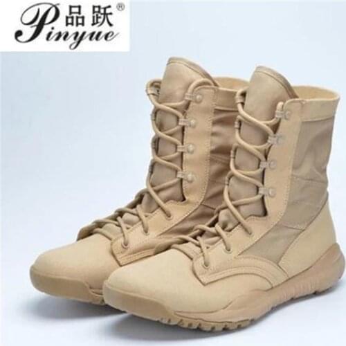 Ultralight Men Army Boots Military Shoes Combat Tactical Ankle Boots For Men Desert/Jungle Boots Outdoor Shoes Size 35-46