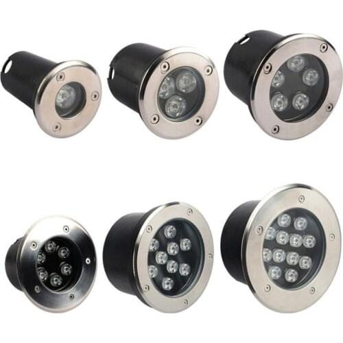 LED Underground light 3W 5W 6W 9W 12W 15W Waterproof Outdoor Ground Lamp Landscape Garden Path Buried Yard 85-265V DC12V IP67