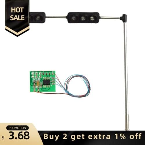 3 Color Traffic Light Signals Ho Oo Scale Model 6Led For Diy Sand Table Crossing Street Construction Model 3