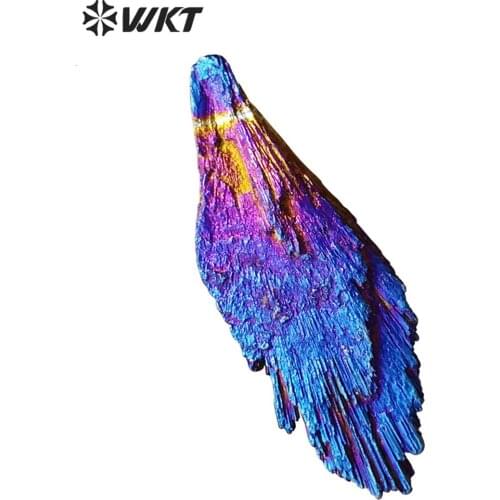 WT-G166 Wkt new models charm free form kyanite fan wholesale multiocolor kyanite fan for jewelry making