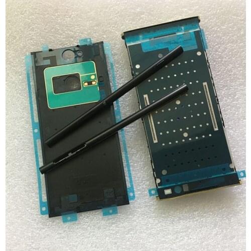 New Rear Back Battery Cover +Front LCD Plate Mid Middle Frame Bezel Housing Cover + Rail Side Stripe Frame for Sony XA2 Ultra